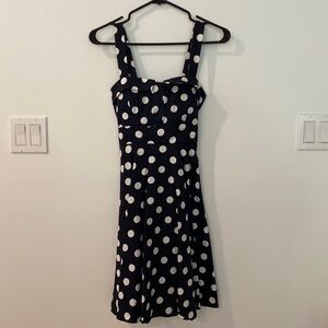 Cute dotted navy dress
